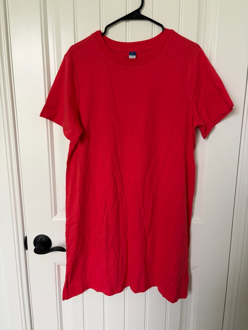 Old Navy Bright Red Crewneck Tee Dress